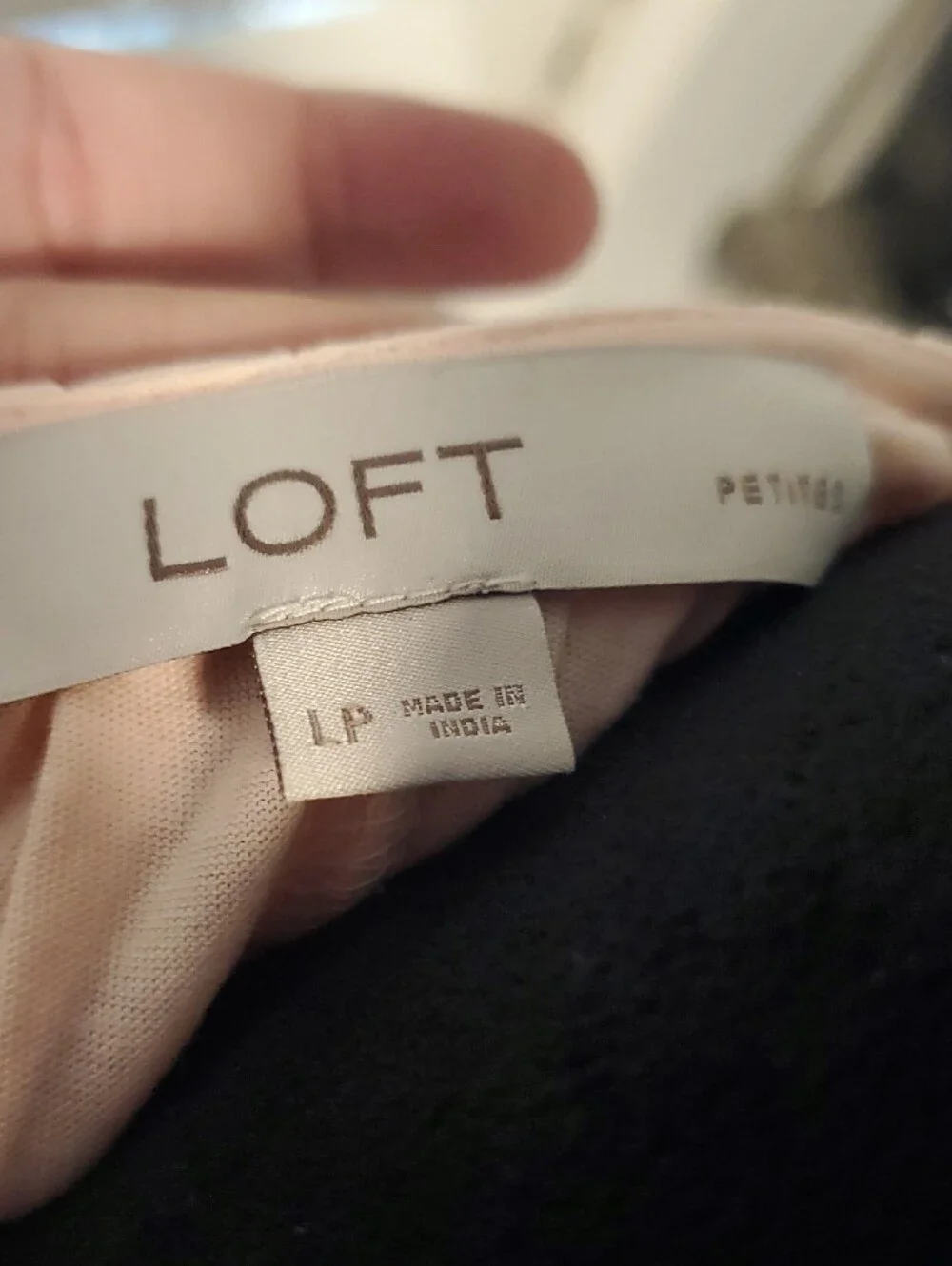LOFT Light Pink Gathered Peasant Blouse